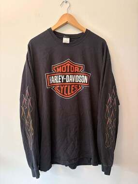 Harley-Davidson  Long Sleeve Flame Graphic Shirt